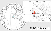 Blank Location Map of Djilor, within the entire country