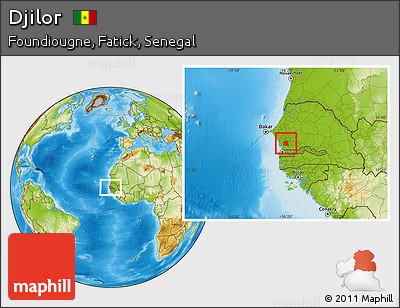 Physical Location Map of Djilor
