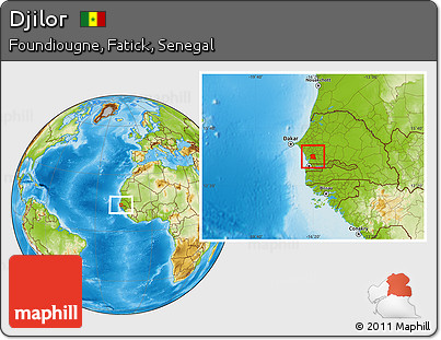 Physical Location Map of Djilor