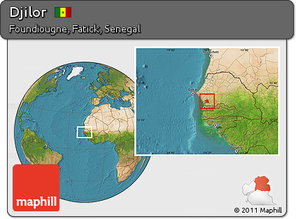 Satellite Location Map of Djilor