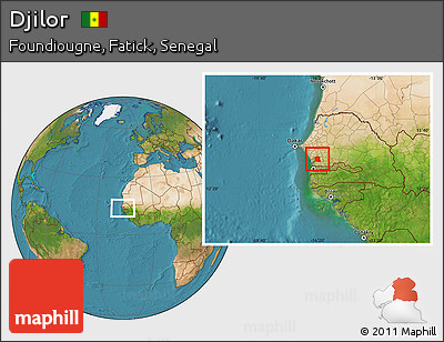 Satellite Location Map of Djilor