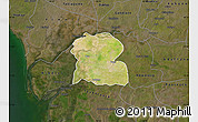 Satellite Map of Djilor, darken