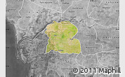 Satellite Map of Djilor, desaturated