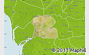 Satellite Map of Djilor, physical outside