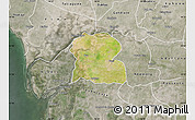 Satellite Map of Djilor, semi-desaturated