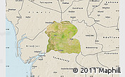 Satellite Map of Djilor, shaded relief outside
