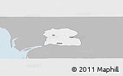 Gray Panoramic Map of Djilor, single color outside