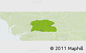 Physical Panoramic Map of Djilor, lighten