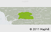 Physical Panoramic Map of Djilor, lighten, semi-desaturated