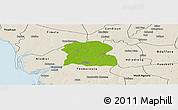 Physical Panoramic Map of Djilor, shaded relief outside
