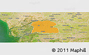 Political Panoramic Map of Djilor, satellite outside