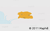 Political Panoramic Map of Djilor, single color outside