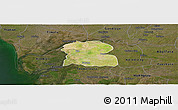 Satellite Panoramic Map of Djilor, darken