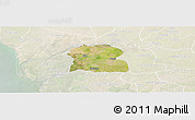 Satellite Panoramic Map of Djilor, lighten