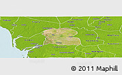 Satellite Panoramic Map of Djilor, physical outside