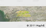Satellite Panoramic Map of Djilor, semi-desaturated