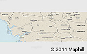 Shaded Relief Panoramic Map of Djilor