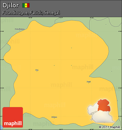 Savanna Style Simple Map of Djilor