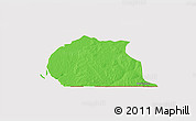 Political 3D Map of Toubacouta, cropped outside