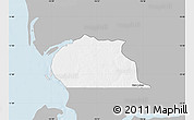 Gray Map of Toubacouta, single color outside