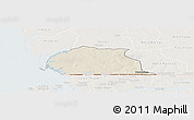 Shaded Relief Panoramic Map of Toubacouta, lighten