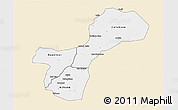 Classic Style 3D Map of Gossas, single color outside