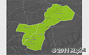 Physical 3D Map of Gossas, darken, desaturated
