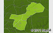 Physical 3D Map of Gossas, darken