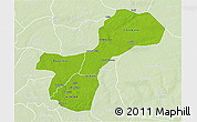 Physical 3D Map of Gossas, lighten