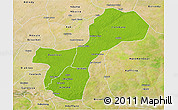 Physical 3D Map of Gossas, satellite outside