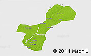 Physical 3D Map of Gossas, single color outside