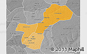 Political Shades 3D Map of Gossas, desaturated