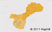 Political Shades 3D Map of Gossas, single color outside
