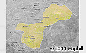 Satellite 3D Map of Gossas, desaturated