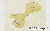 Satellite 3D Map of Gossas, lighten