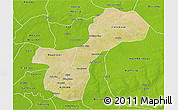 Satellite 3D Map of Gossas, physical outside