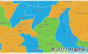 Political 3D Map of Kahone