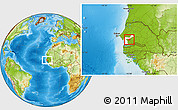 Physical Location Map of Kahone, highlighted grandparent region