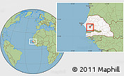 Savanna Style Location Map of Kahone, highlighted country, highlighted parent region