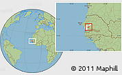 Savanna Style Location Map of Kahone, highlighted grandparent region