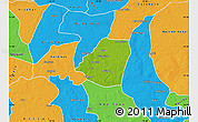 Physical Map of Kahone, political outside