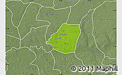 Physical Map of Kahone, semi-desaturated