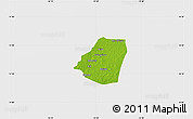 Physical Map of Kahone, single color outside