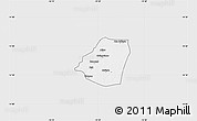 Silver Style Map of Kahone, single color outside