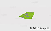 Physical Panoramic Map of Kahone, cropped outside