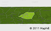 Physical Panoramic Map of Kahone, darken