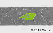 Physical Panoramic Map of Kahone, desaturated