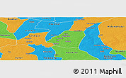 Political Panoramic Map of Kahone