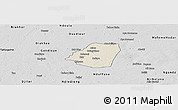 Shaded Relief Panoramic Map of Kahone, desaturated