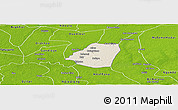 Shaded Relief Panoramic Map of Kahone, physical outside